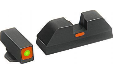 Image of AmeriGlo Painted Rear Sight .272in. Height, Orange line, .155in. notch GL-616OR