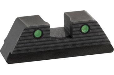 Image of AmeriGlo Rear Only-Green Tritium Lamp, 2-dot Black Outlines .276 H .165 Sq Notch fits MOS slide, GL-875R