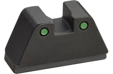 Image of AmeriGlo Rear Only-Green Tritium Lamp, 2-dot Black Outlines .429 H .150 Sq Notch fits MOS slide, GTR-209