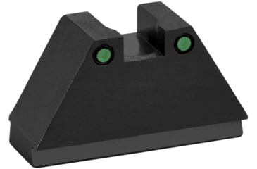 Image of AmeriGlo Rear Only-Green Tritium Lamp, 2-dot Black Outlines .451 H .150 Sq Notch fits MOS slide, GTR-215