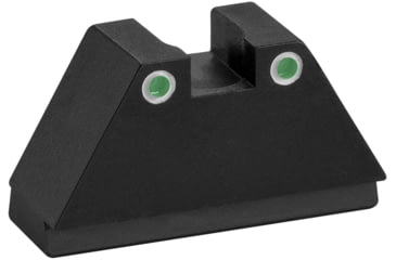 Image of AmeriGlo Rear Only-Green Tritium Lamp, 2-dot White Outlines .451 H .150 Sq Notch fits MOS slide, GTR-115