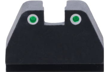 Image of AmeriGlo Smith and Wesson Rear Sight, Green Tritium 2-Dot White Outlines .492inH .150in Sq Notch, Smith &amp; Wesson, SW-2100R