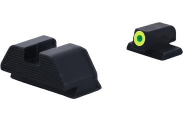 Image of AmeriGlo Smith &amp; Wesson Optic Compatible Sight, Green Tritium LumiGreen Outline FRONT, Black Serrated REAR, Smith &amp; Wesson, SW-534