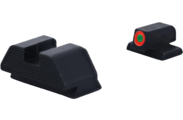 Image of AmeriGlo Smith &amp; Wesson Optic Compatible Sight, Green Tritium Orange Outline FRONT, Black Serrated REAR, Smith &amp; Wesson, SW-434