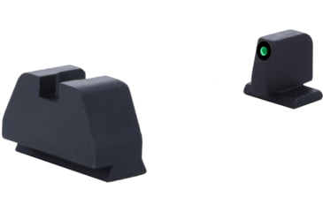 Image of AmeriGlo Smith &amp; Wesson Pistol Front Sight, Green Tritium Black Outline .378in FRONT, Black .492inREAR, Smith &amp; Wesson, SW-809
