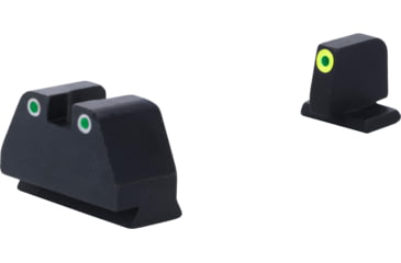 Image of AmeriGlo Smith &amp; Wesson Pistol Front Sight, Green Tritium LumiGreen Outline .378in FRONT, Green Tritium White Outline .492inREAR, Smith &amp; Wesson, SW-333