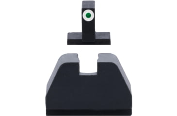 Image of AmeriGlo Smith &amp; Wesson Pistol Front Sight, Green Tritium White Outline .378in FRONT, Black .492inREAR, Smith &amp; Wesson, SW-411