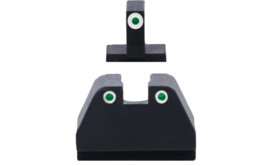 Image of AmeriGlo Smith &amp; Wesson Pistol Front Sight, Green Tritium White Outline .378in FRONT, Green Tritium White Outline .492inREAR, Smith &amp; Wesson, SW-329