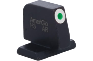 Image of AmeriGlo Smith &amp; Wesson Pistol Front Sight, Green Tritium White Outline FRONT .378in H .125in W, Smith &amp; Wesson, SW-800-378