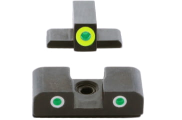 Image of AmeriGlo Spartan 3 Dot Night Sight Set for SIG w/Green Tritium LumiGreen Outline Front/ Green Tritium White Outline Rear, SG-747