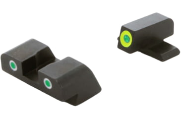 Image of AmeriGlo Spartan 3 Dot Night Sight Set for SIG w/Green Tritium LumiGreen Outline Front/ Green Tritium White Outline Rear, SG-747