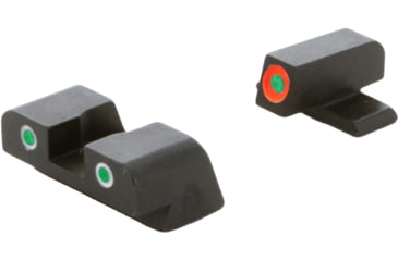 Image of AmeriGlo Spartan 3 Dot Night Sight Set for SIG/XD w/Green Tritium Orange Outline Front/ Green Tritium White Outline Rear, SG-745