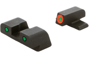 Image of Ameriglo Spartan Tactical Tritium Night Sight Set For Most SIG Using #8 Height Orange/Green