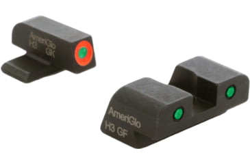 Image of Ameriglo Spartan Tactical Tritium Night Sight Set For Most SIG Using #8 Height Orange/Green