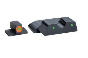 Image of Ameriglo Spartan Tactical Tritium Night Sight Set For S&amp;W Shield Orange/Green