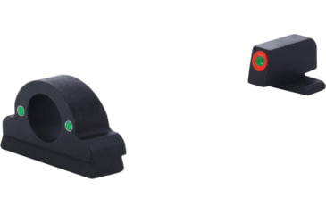 Image of AmeriGlo Springfield Ghost Ring Sight, Green Tritium Orange Outline FRONT, Green Tritium REAR, Springfield, XD-225