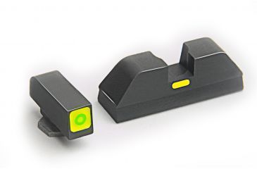 Image of AmeriGlo Tritium Front and Painted non tritium night Sight set Green Orange FN-614