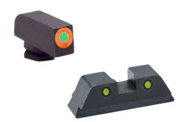 Image of Ameriglo Tritium front and rear sights, orange yellow GL-451