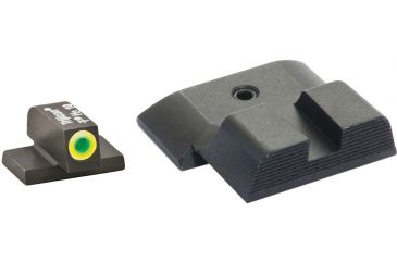 Image of AmeriGlo Tritium Front Black Serrated Rear All M&amp;P Models, except Shield, ProGlo Front, LimeLumi Outline SW-533