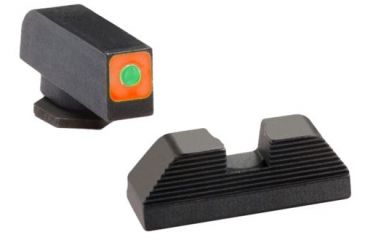 Image of Ameriglo Tritium front serrated rear, green orange GL-644