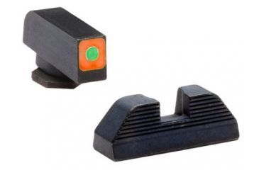 Image of Ameriglo Tritium front serrated rear, green orange GL-647