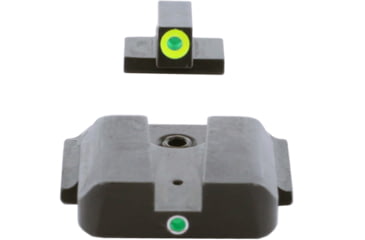 Image of AmeriGlo Tritium i-Dot Night Sight Set All MP except Shield, Green ProGlo LimeLumi Front, Green Square Notch Rear SW-301