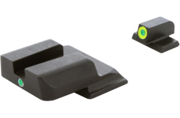 Image of AmeriGlo Tritium i-Dot Night Sight Set All MP except Shield, Green ProGlo LimeLumi Front, Green Square Notch Rear SW-301