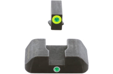 Image of AmeriGlo Tritium Night Sights, For Glock 17/19/22 Pro i-Dot set GRN / Lime Outline ProGlo Front with single GRN Rear GL-301