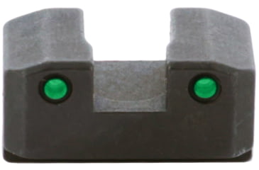 Image of AmeriGlo Tritium Rear Sights for Springfield w/Green Tritium 2 Dot Black Outlines .300in H, Sq Notch Serrated, SA-875R