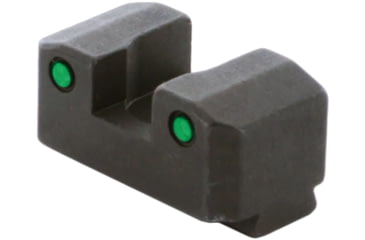 Image of AmeriGlo Tritium Rear Sights for Springfield w/Green Tritium 2 Dot Black Outlines .300in H, Sq Notch Serrated, SA-875R
