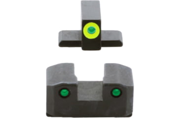 Image of AmeriGlo Trooper Sets for Springfield Hellcat OSP w/Green Tritium LumiGreen Outline Front/ Green Tritium Black Outline Rear, SA-819