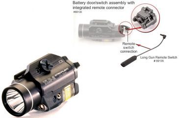 Image of Streamlight TLR-2 Tactical Weapon Flashlight w/ Laser Sight, CR123, Laser Sight , No Strobe, 300 Lumens, Black, 69120