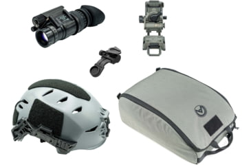 Image of Armasight PVS-14 Premium Kit - PVS-14 Gen 3 Bravo Ghost White NV Monocular Blk, Wilcox G95 Mount Gry, Wilcox PVS-14 J-Arm Blk, OG Helmet Bag Gry, TW EXFIL LTP Helmet Rail 3.0, M/L Gry