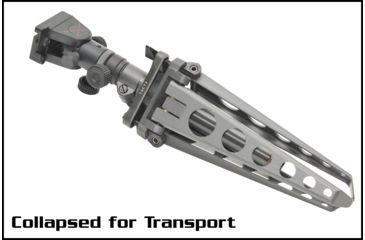 Image of Ashbury Precision Ordnance TACT3-Q, Quantum Compact Tactical Tripod w/Afixed Hinged Base Plate, Tactical Gray, NSN 1260-01-578-1898 600-41V-0002-00
