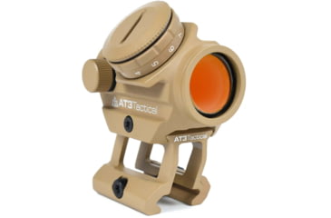 Image of AT3 Tactical 1x23mm Micro Red Dot Reflex Sight, 2 MOA Red Dot, 1 Height Riser, Flat Dark Earth, 1 Riser, RD-50-10-FDE