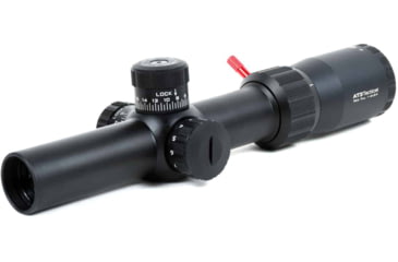 Image of AT3 Tactical Red Tail LPVO 1-4x24 Rifle Scope with Mount 30mm SFP, Black, Illuminated BDC Reticle, MOA, with 30mm Cantilever Mount and Throw Lever, AT3-RT-1-4X24