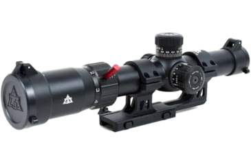 Image of AT3 Tactical Red Tail LPVO 1-6x24 Rifle Scope with Mount 30mm SFP, Black, Illuminated BDC Reticle, MOA, with 30mm Cantilever Mount and Throw Lever, AT3-RT-1-6X24