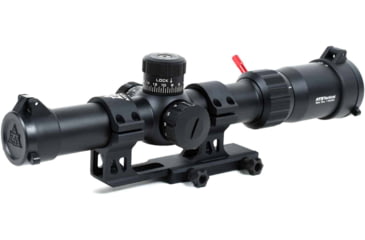 Image of AT3 Tactical Red Tail LPVO 1-6x24 Rifle Scope with Mount 30mm SFP, Black, Illuminated BDC Reticle, MOA, with 30mm Cantilever Mount and Throw Lever, AT3-RT-1-6X24
