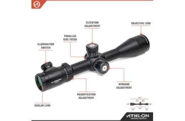 Image of Athlon Optics Argos BTR Gen II Riflescope, 6-24x50mm, 30mm Tube, First Focal Plane, APLR2 FFP IR MOA Reticle, Matte Black, 214062