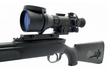 Image of ATN Aries 410 Night Vision 5x Rifle Scope, Black w/ Red on Green Reticle NVWSM41010
