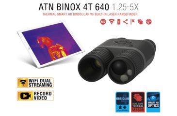 Image of ATN Binox-4T 640-1-10x Thermal Binocular, Black / Grey, TIBNBX4641L