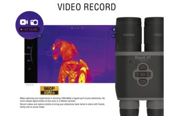 Image of ATN Binox-4T 640-2.5-25x Thermal Binocular, Black / Grey, TIBNBX4643L