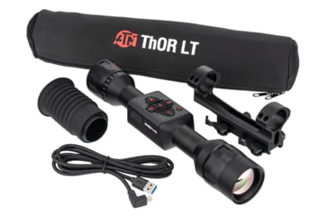 Image of ATN OPMOD Thor LT 320 Thermal Imaging Rifle Scope, 5-10x, 50mm, 320x240 pixels, w/ Exclusive Reticle and ATN Quick Detach Mount, Black, TIWSTLT350O