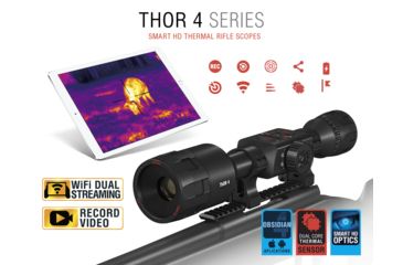 Image of ATN ThOR 4 Thermal Smart HD Rifle Scope, 1.5-15x25mm, Black, TIWST4642A