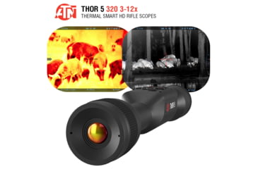 Image of ATN Thor 5 3-12x 320x240 12 Micron Smart HD Thermal Rifle Scope, 30mm Tube w/ Gen 5 Sensor, Multiple Patterns &amp; Color Options Reticle, Black, TIWST5319A