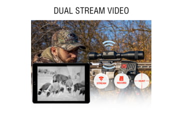 Image of ATN Thor 5 LRF 3-24x 640x480 12 Micron Smart HD Thermal Rifle Scope, 30mm Tube w/ Gen 5 Sensor, Multiple Patterns &amp; Color Options Reticle, Black, TIWST5635LRF