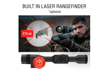 Image of ATN Thor 5 LRF 3-24x 640x480 12 Micron Smart HD Thermal Rifle Scope, 30mm Tube w/ Gen 5 Sensor, Multiple Patterns &amp; Color Options Reticle, Black, TIWST5635LRF