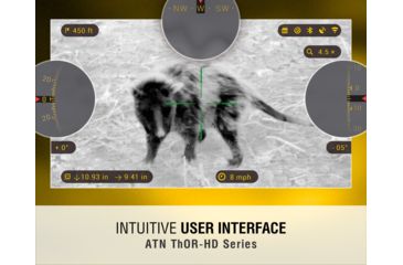 Image of ATN ThOR-HD 1.25-5x Thermal Smart HD Rifle Scope w/WiFi, GPS, 384x288 Sensor, Black, TIWSTH381A