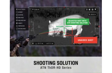 Image of ATN ThOR-HD 1.25-5x Thermal Smart HD Rifle Scope w/WiFi, GPS, 384x288 Sensor, Black, TIWSTH381A