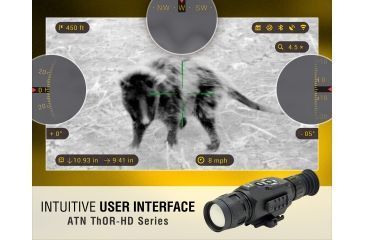 Image of ATN ThOR-HD Thermal Imaging Rifle Scopes, 5-50x, 50 mm, Multiple Patterns &amp; Color Options Reticles, Black, TIWSTH645A